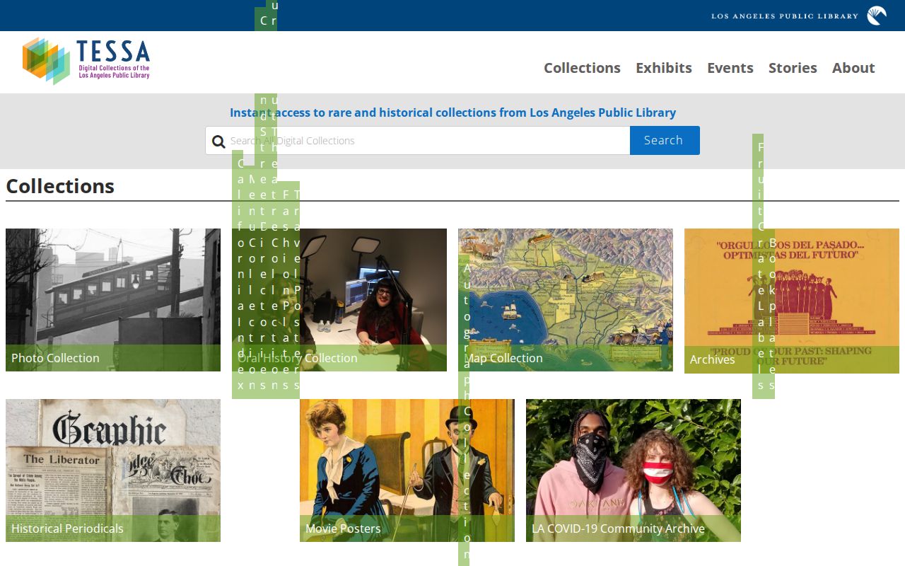 Los Angeles city directory Tessa digital collection