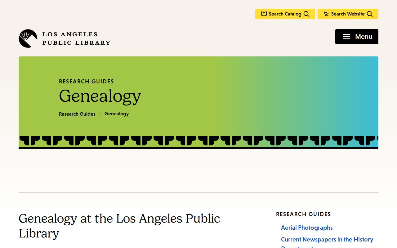Los Angeles residents directory LAPL genealogy collections