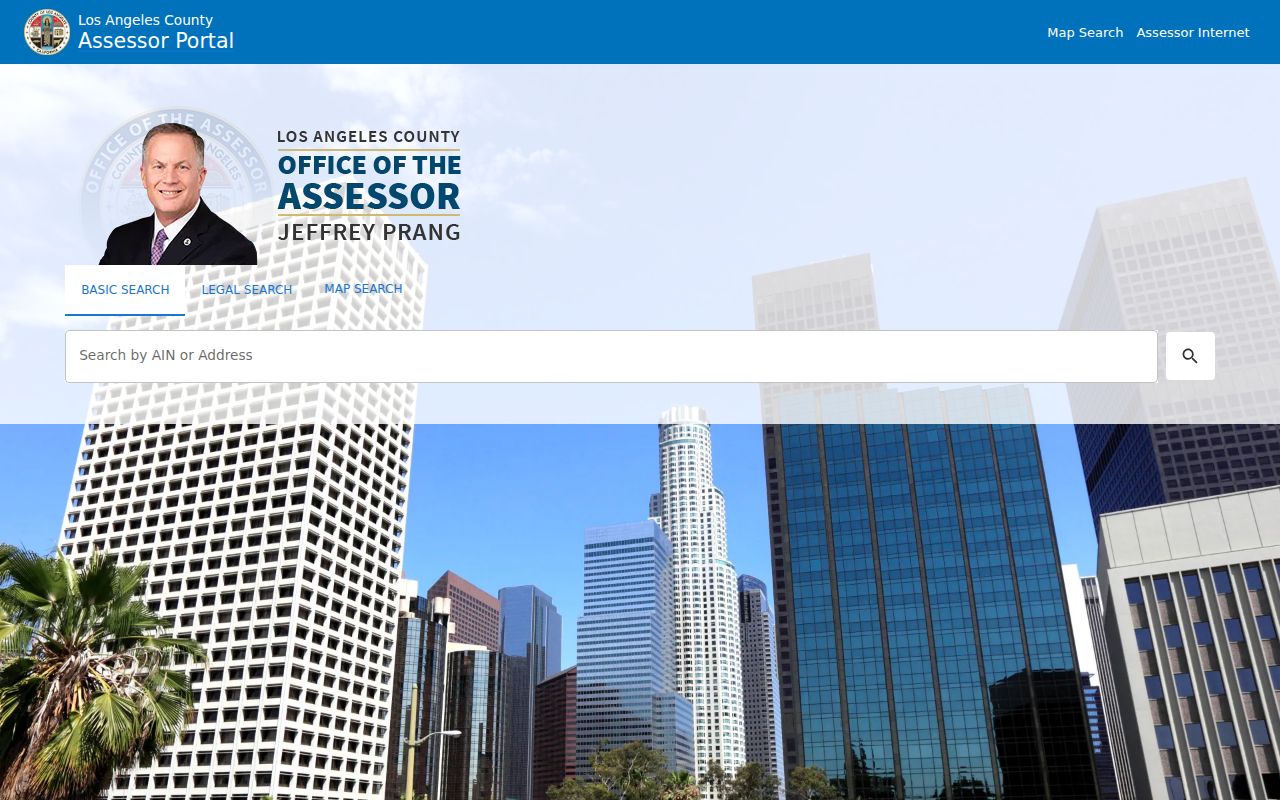 Los Angeles residents directory county Assessor Portal address and AIN search