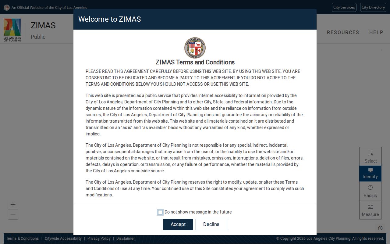 Los Angeles ZIP code directory ZIMAS city parcel and jurisdiction view